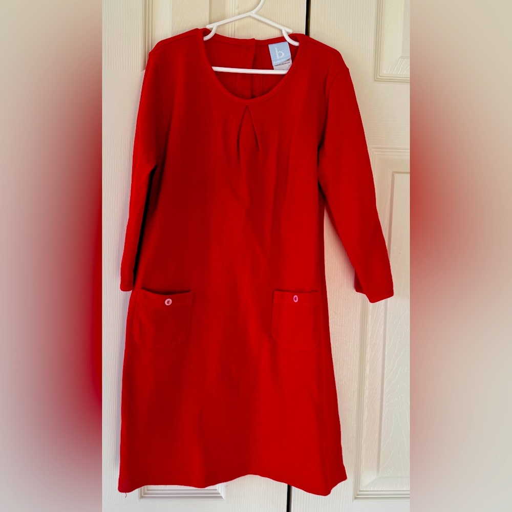 Bella Bliss girls red long sleeve dress size 8